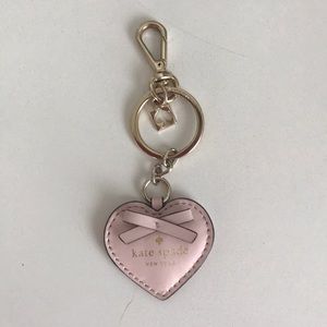 KATE SPADE Leather Heart Keychain